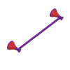 Rubinet Towel Bar 18" Purple Haze