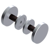 Rubinet Shower Door Knob (set) Satin Chrome