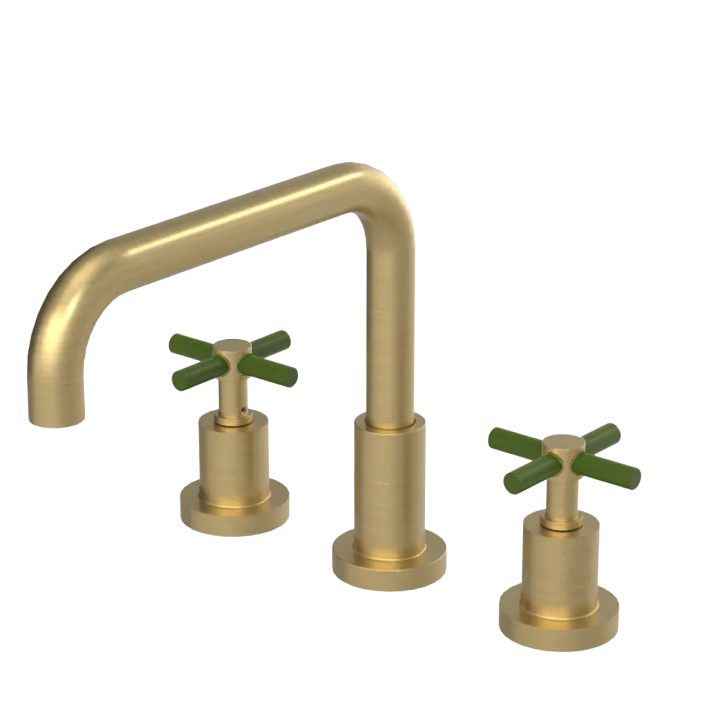Rubinet Widespread Kitchen Set Satin Brass