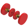 Rubinet Shower Door Knob (set) Red