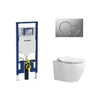 Alps 2-Piece Toilet Elongated Dual-Flush Wall Mounted Toilet With Geberit In-Wall Tank (Seat Included) - Berlin