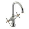 Rubinet Single Hole Dual Handle Lav. Set. (less drain) Satin Nickel