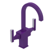 Rubinet Single Hole Dual Handle Lav. Set. (less drain) Purple Haze