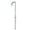 Rubinet Pressure Balance Outdoor Shower with Hand Held Shower & 10" Shower Head - 304 Stainless Steel Chrome