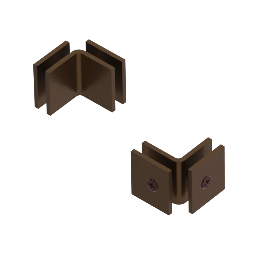 Rubinet 90 Glass to Glass Open Face Tuscan Brass