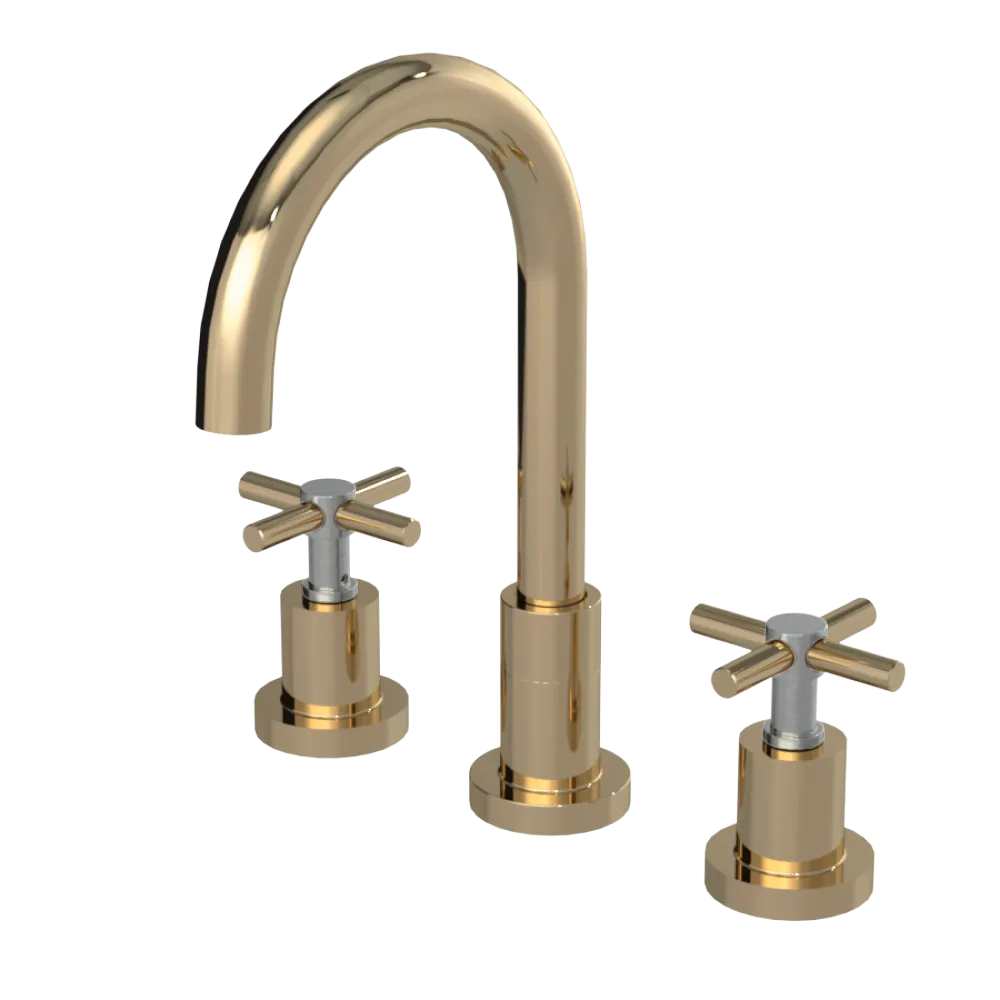 Rubinet Widespread Kitchen Set with LaSalle Spout Gold