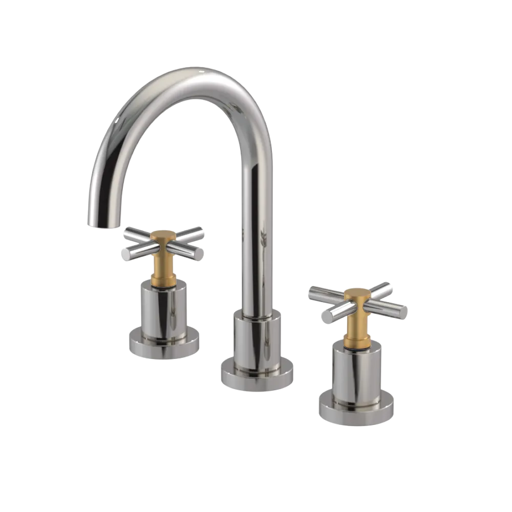 Rubinet Widespread Lav. Set. (less drain) Polished Nickel