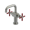 Rubinet Single Hole Dual Handle Lav. Set. (less drain) Satin Nickel