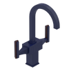 Rubinet Single Hole Dual Handle Lav. Set. (less drain) Midnight Blue