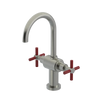 Rubinet Single Hole Dual Handle Lav. Set with LaSalle Spout (less drain) Satin Nickel