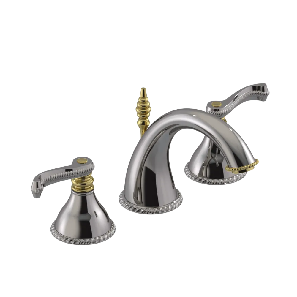Rubinet Widespread Lav. Set. (less drain) Polished Nickel
