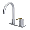 Rubinet 4" Centre Single Control Lav. Set. (less drain) Satin Chrome