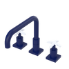 Rubinet Widespread Kitchen Set with Genesis Spout Midnight Blue