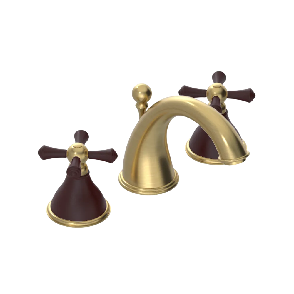 Rubinet Widespread Lav. Set. (less drain) Satin Brass