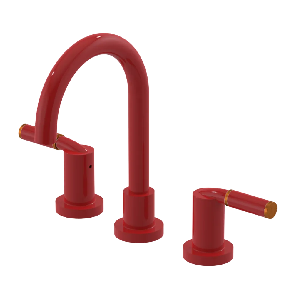 Rubinet Widespread Lav set (less drain) Red