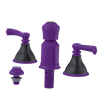Rubinet Bidet Fitting with Spray, Diverter, and Vacum Breaker (Less Drain) Purple Haze