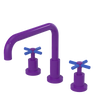 Rubinet Widespread Kitchen Set Purple Haze