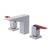 Rubinet Widespread Lav. Set. (less drain) Matt White
