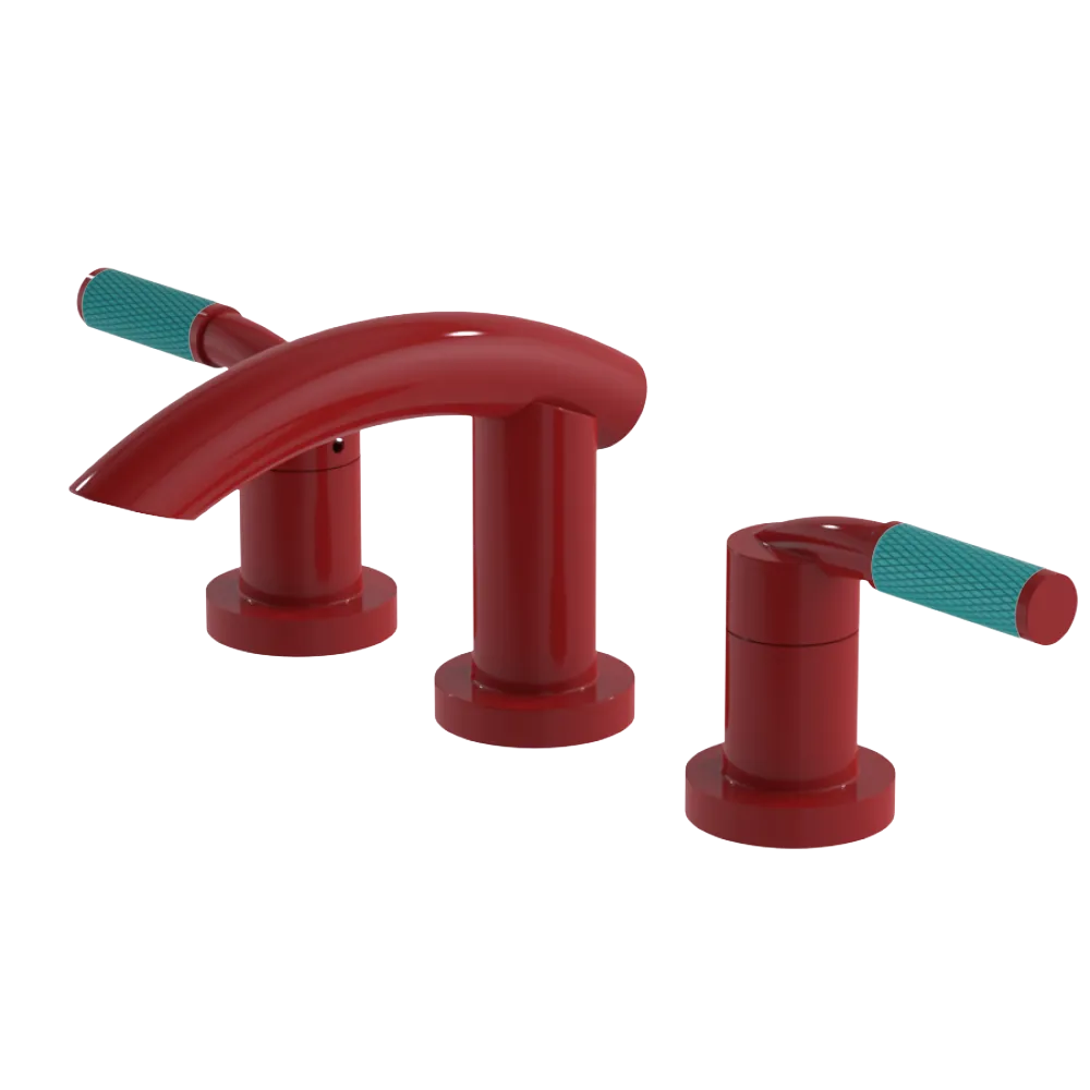 Rubinet Widespread Lav. Set. (less drain) Red