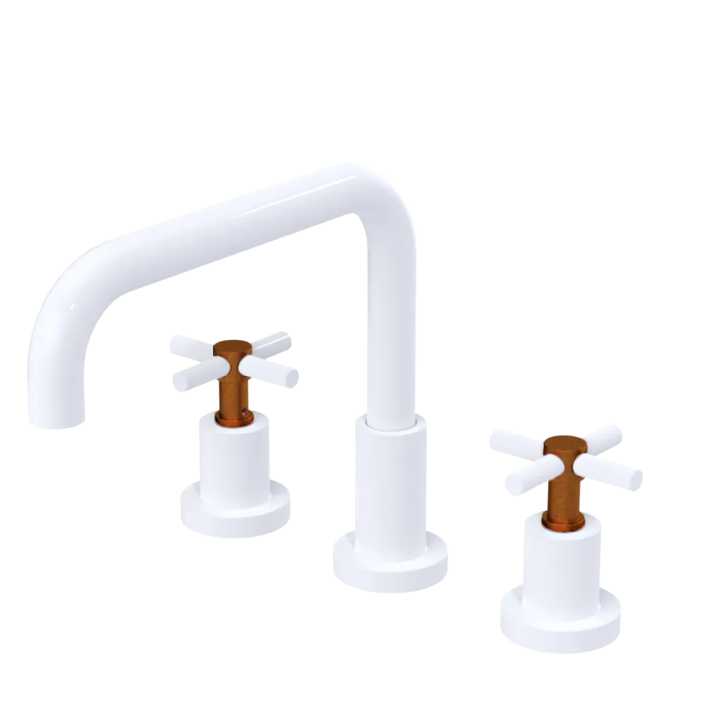 Rubinet Widespread Kitchen Set White