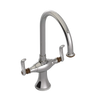 Rubinet Two Handle Single Hole Kitchen Set Polished Nickel