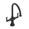 Rubinet Two Handle Single Hole Kitchen Set Matt Black