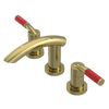 Rubinet Widespread Lav. Set. (less drain) Natural Brass