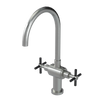Rubinet Two Handle Single Hole Kitchen Set with LaSalle Spout Satin Nickel