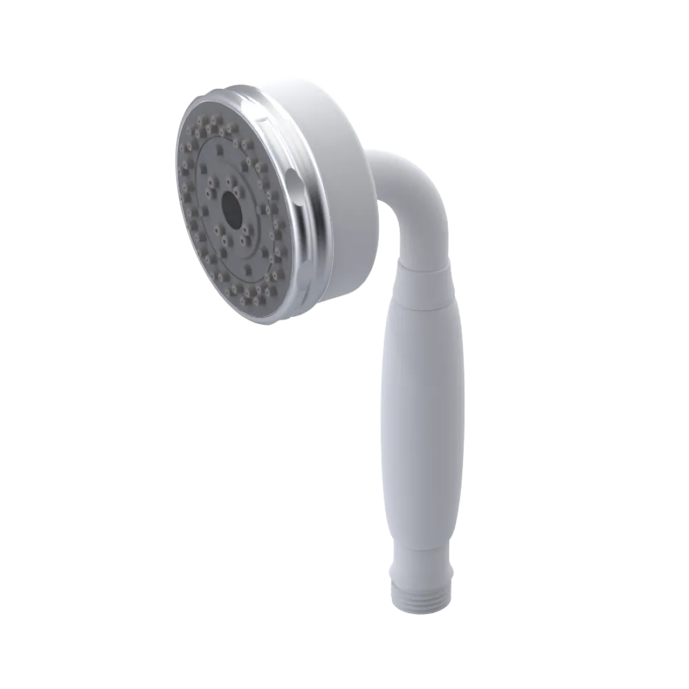 Rubinet 3 Function Hand Held Shower Only Matt White