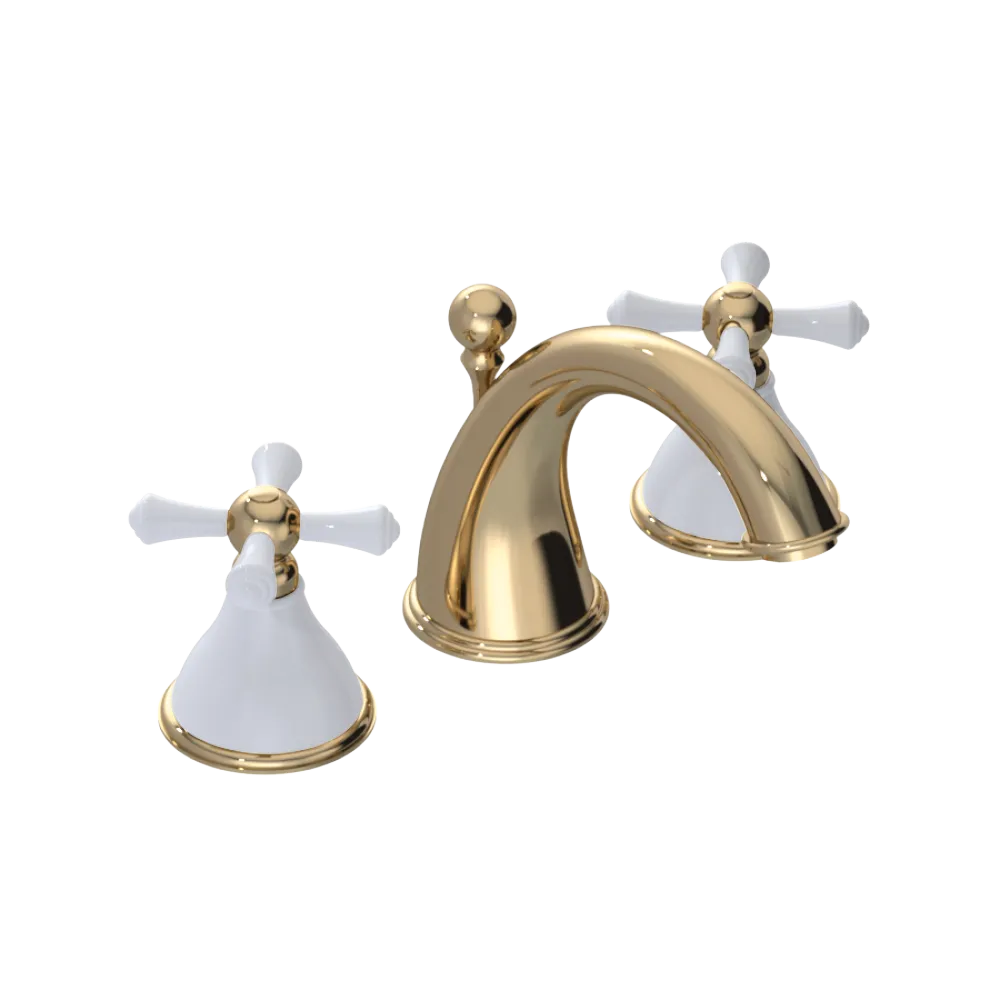 Rubinet Widespread Lav. Set. (less drain) Gold