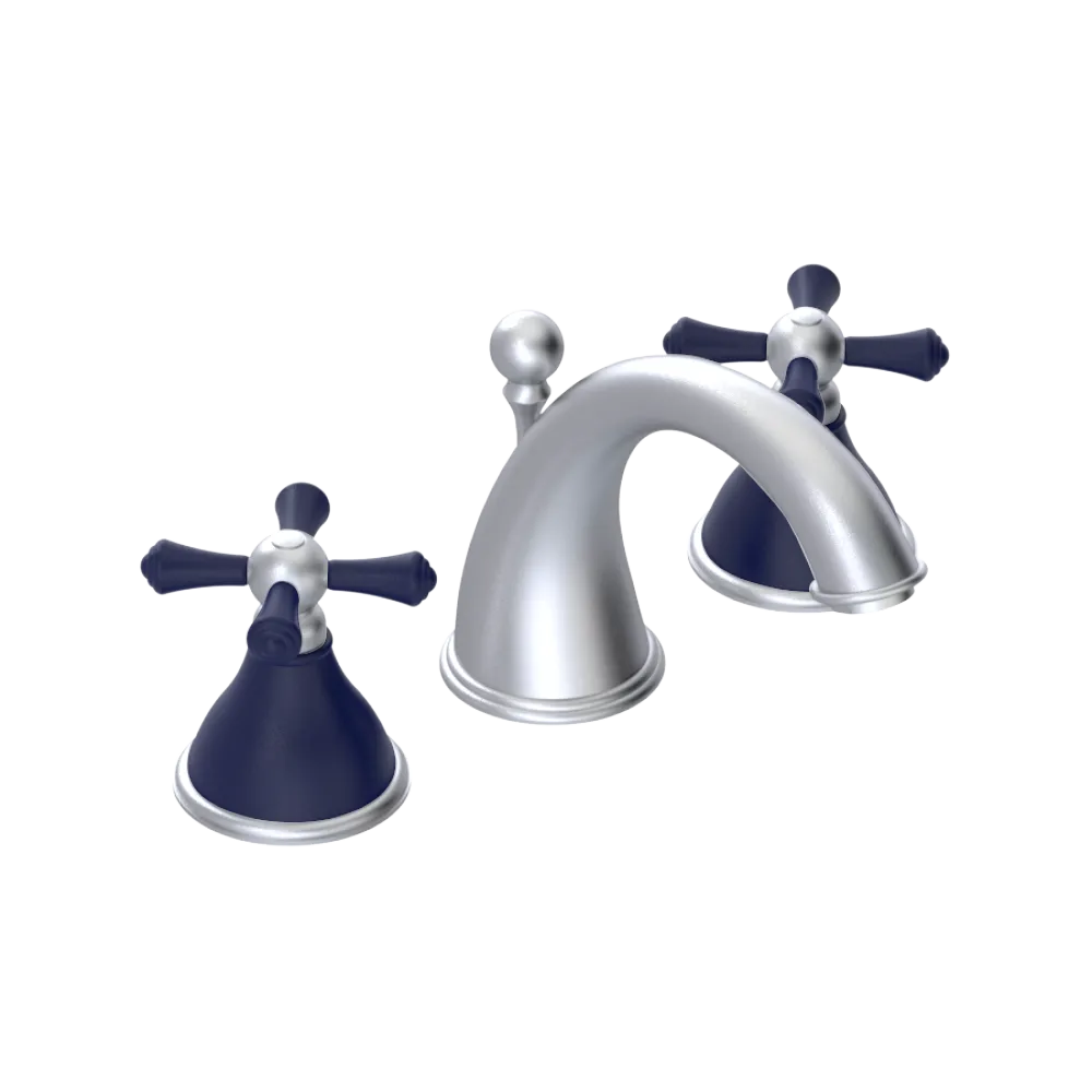 Rubinet Widespread Lav. Set. (less drain) Satin Chrome
