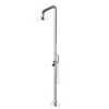 Rubinet Pressure Balance Outdoor Shower with Hand Held Shower & 10" Shower Head - 304 Stainless Steel Chrome