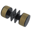 Rubinet Shower Door Knob (set) Matt Black