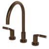 Rubinet Widespread Kitchen Set Tuscan Brass