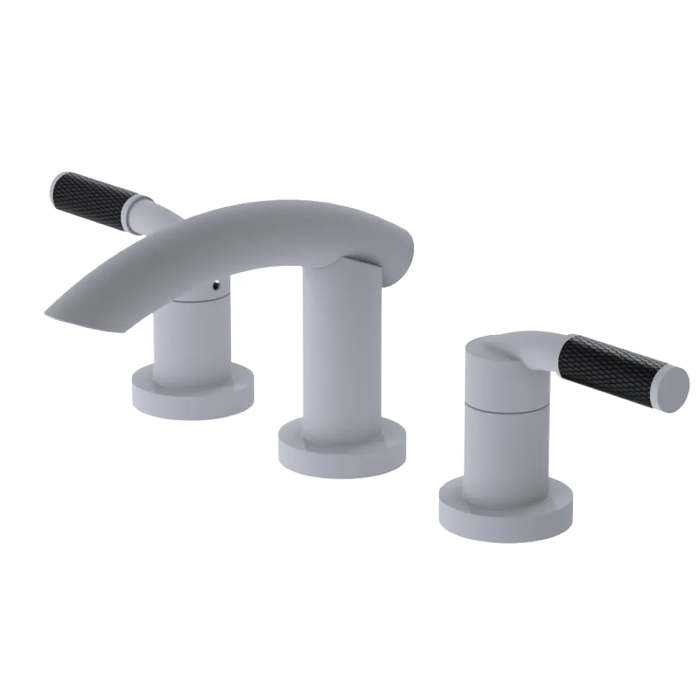 Rubinet Widespread Lav. Set. (less drain) Matt White