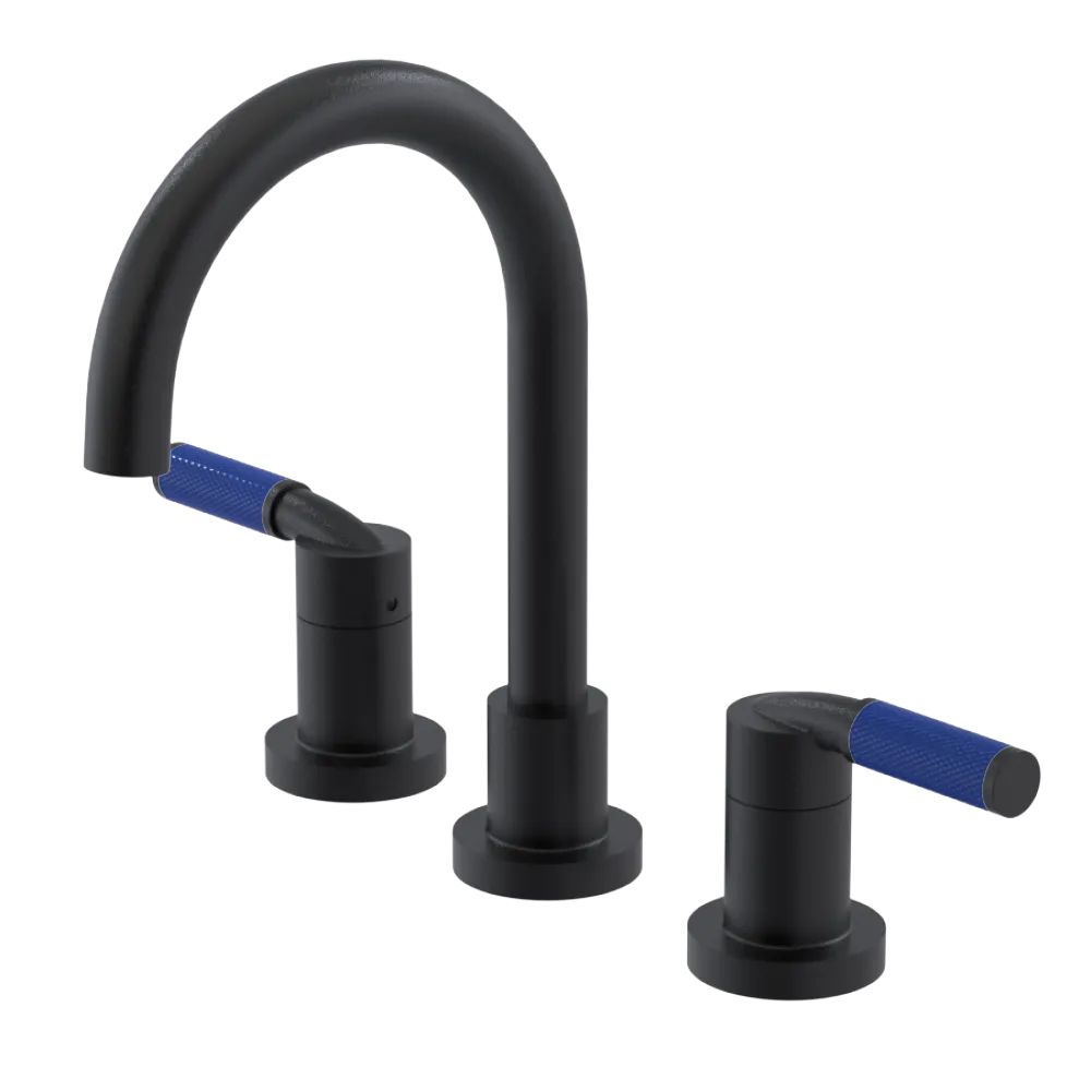 Rubinet Widespread Lav. Set. (less drain) Matt Black