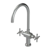 Rubinet Two Handle Single Hole Kitchen Set with LaSalle Spout Satin Nickel