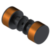 Rubinet Shower Door Knob (set) Matt Black