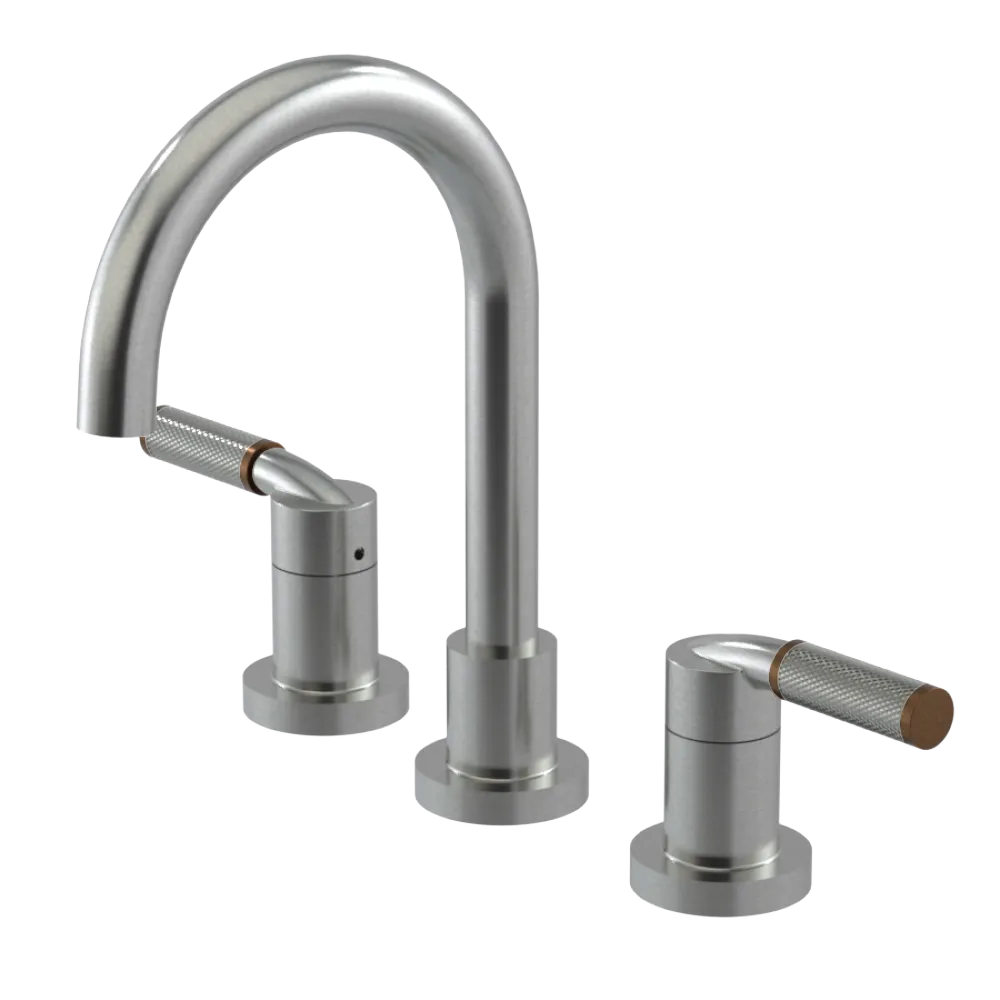 Rubinet Widespread Lav. Set. (less drain) Satin Nickel