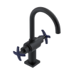 Rubinet Single Hole Dual Handle Lav. Set. (less drain) Matt Black