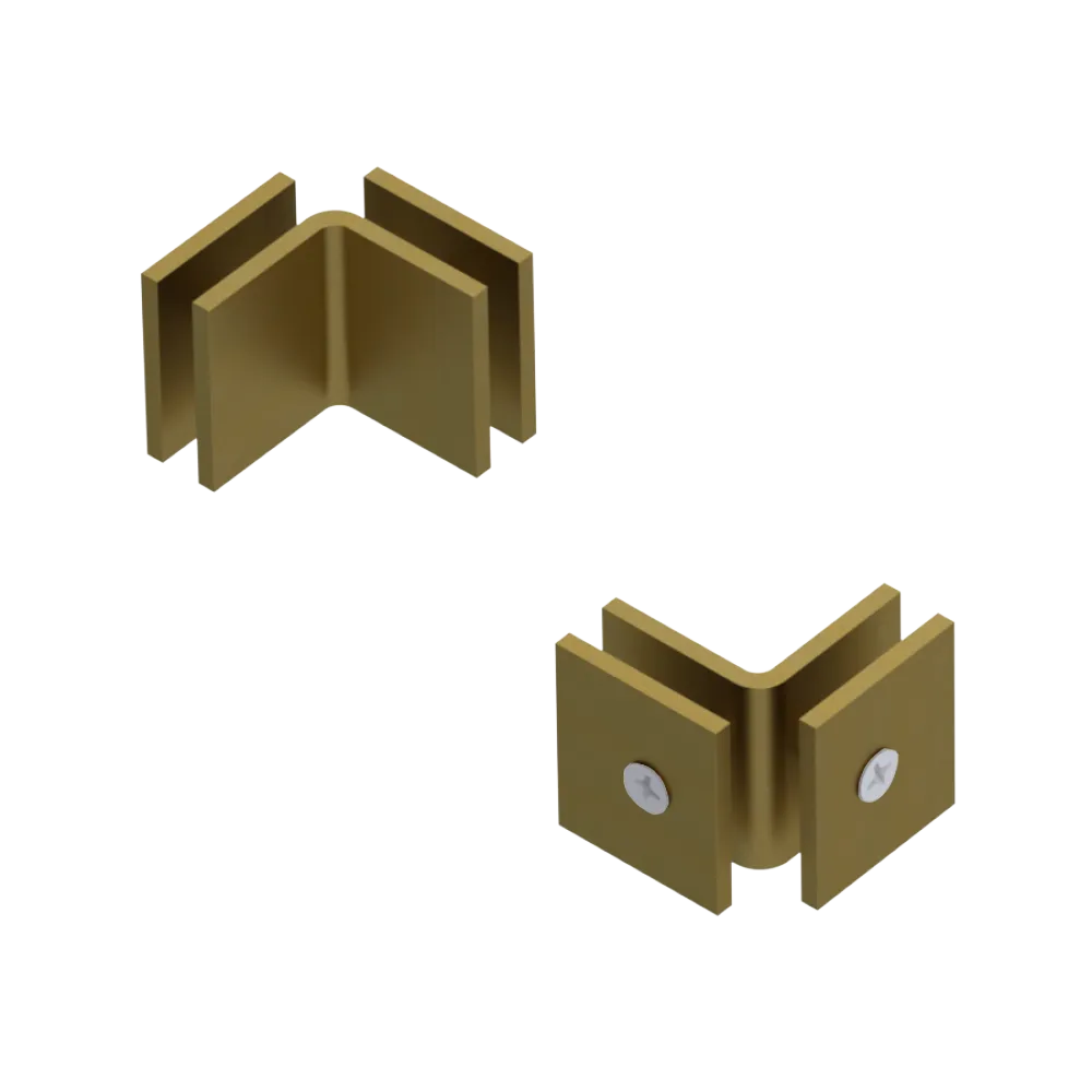 Rubinet 90 Glass to Glass Open Face Antique Brass Matt