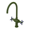 Rubinet Two Handle Single Hole Kitchen Set with LaSalle Spout Green Envy