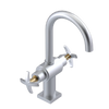 Rubinet Single Hole Dual Handle Lav. Set. (less drain) Satin Chrome
