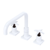 Rubinet Widespread Kitchen Set with Genesis Spout White