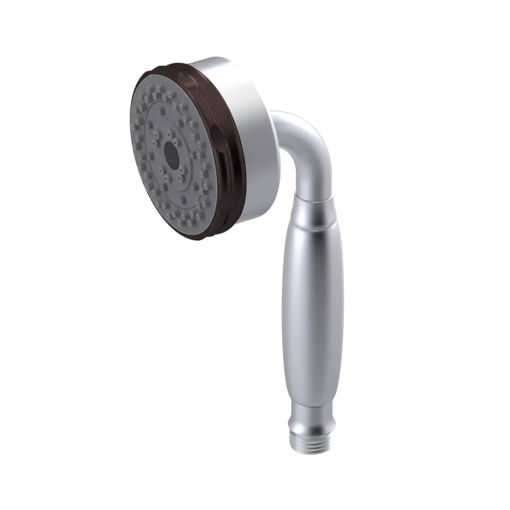 Rubinet 3 Function Hand Held Shower Only Satin Chrome