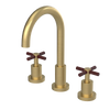 Rubinet Widespread Kitchen Set with LaSalle Spout Satin Brass