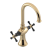 Rubinet Single Hole Dual Handle Lav. Set. (less drain) Gold