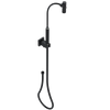 Rubinet Hand Held Shower Bidet with Extended Reach & Dual Function Spray Including Wall Bracket with Supply & Hose (Square) Matt Black