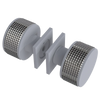 Rubinet Shower Door Knob (set) Matt White