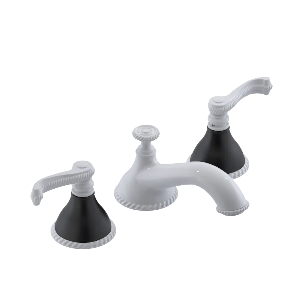 Rubinet Widespread Lav. Set. (less drain) White